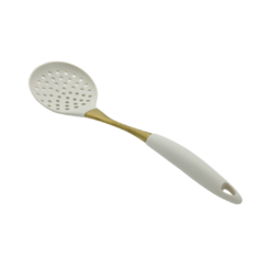 Cuchara Colador Acero dorado y Silicona