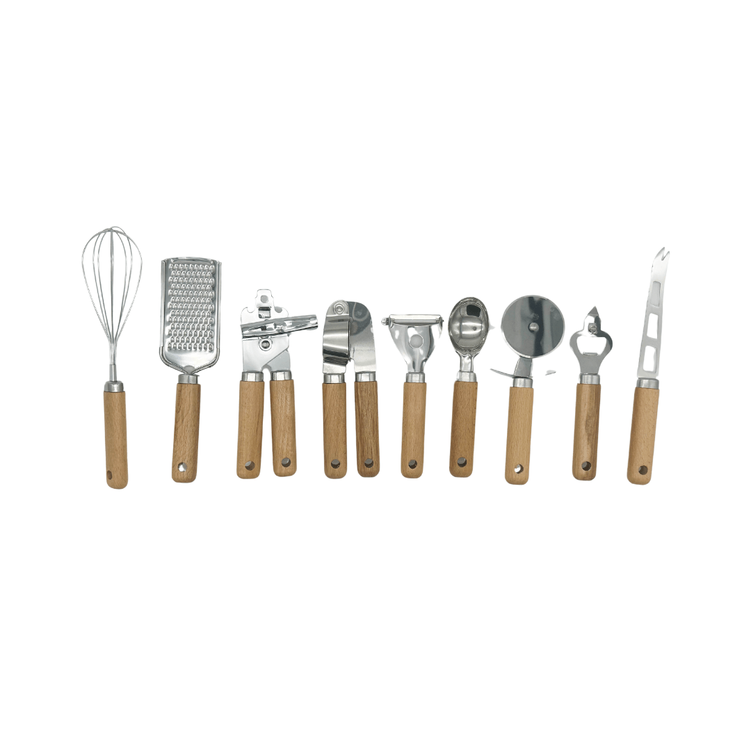 Kit de Utensilios Madera y Acero Alimenticio - Imagen 3