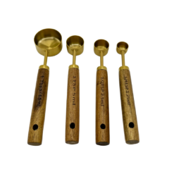 Cucharas Medidoras para Café o Repostería Doradas
